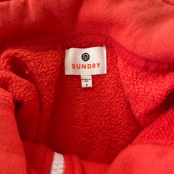 Anthropologie sundry orange quarter zip pullover - Picture 4 of 8
